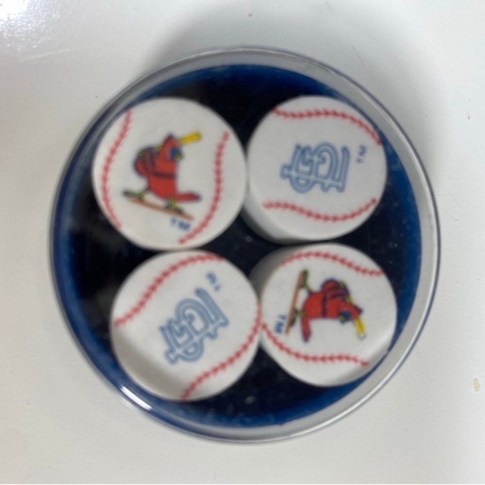 VINTAGE 1989 MLB ST. LOUIS CARDINALS SET OF 4 ERASERS RUSS BERRIE & COMPANY